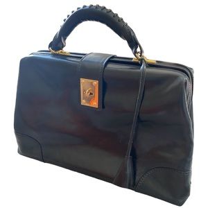Genuine Italian Black Leather Doctor’s Bag
